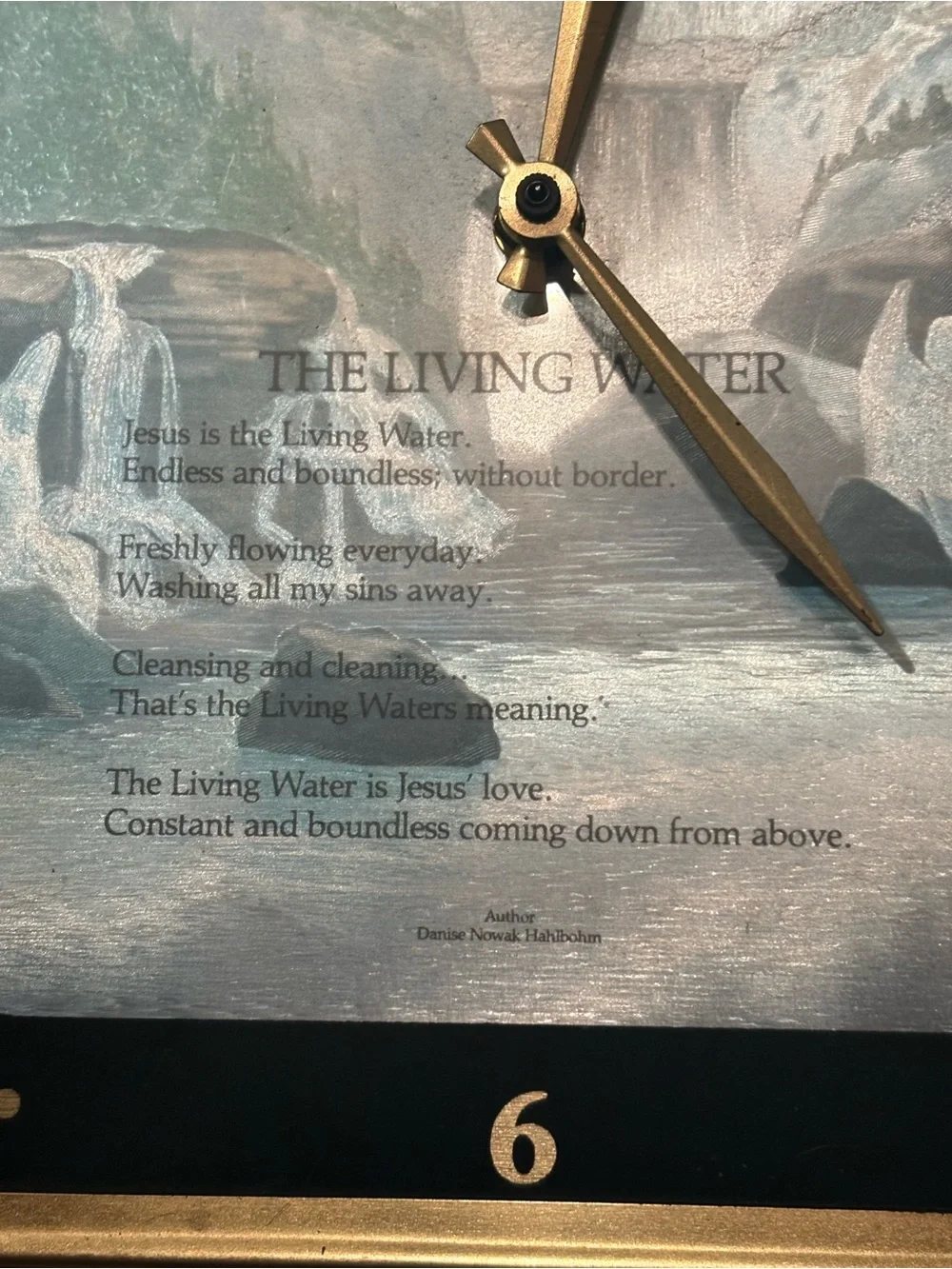 Gold and Black Framed 'The Living Water”